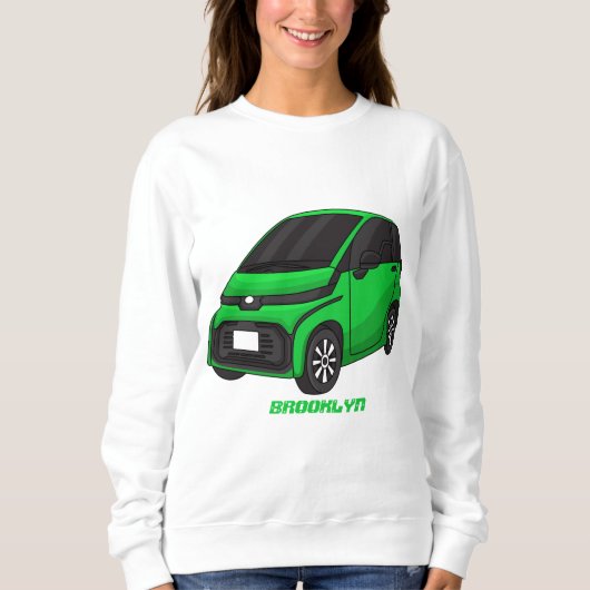 Kute groene micromaatwagen trui (Voorkant)