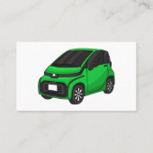 Kute groene micromaatwagen visitekaartje (Achterkant)