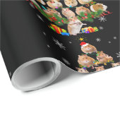 Kute Guinee Hamster Pigs met kerstboom Pet Lover Cadeaupapier (Rol Hoek)