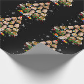 Kute Guinee Hamster Pigs met kerstboom Pet Lover Cadeaupapier (Hoek)