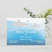 Kute haaien onder het Baby shower van het Zee Kaart (Staand voorkant)