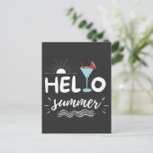Kute Hallo Summer Beach Briefkaart (Staand voorkant)