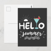 Kute Hallo Summer Beach Briefkaart (Voorkant / Achterkant)