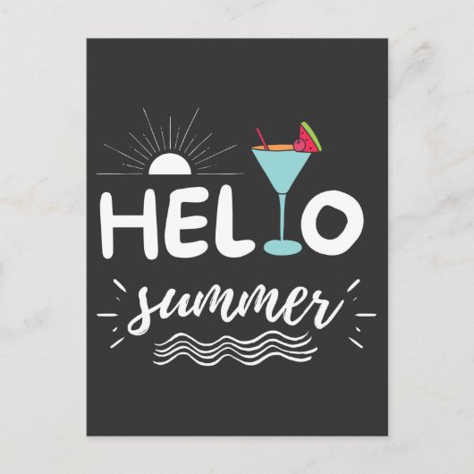 Kute Hallo Summer Beach Briefkaart (Voorkant)