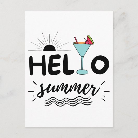 Kute Hallo Summer Beach Briefkaart (Voorkant)