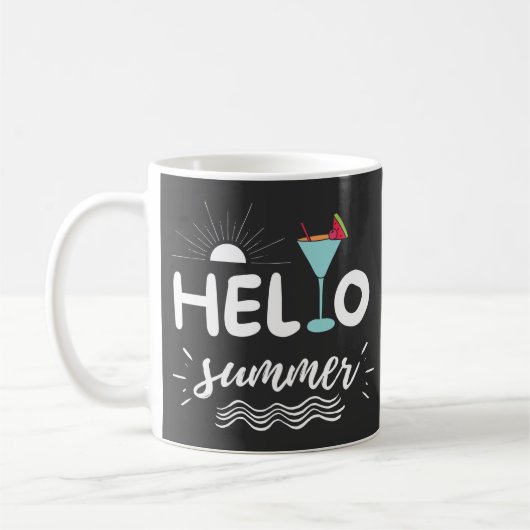 Kute Hallo Summer Beach Koffiemok (Links)