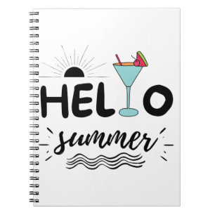 Kute Hallo Summer Beach Notitieboek