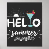 Kute Hallo Summer Beach Poster (Voorkant)