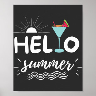 Kute Hallo Summer Beach Poster