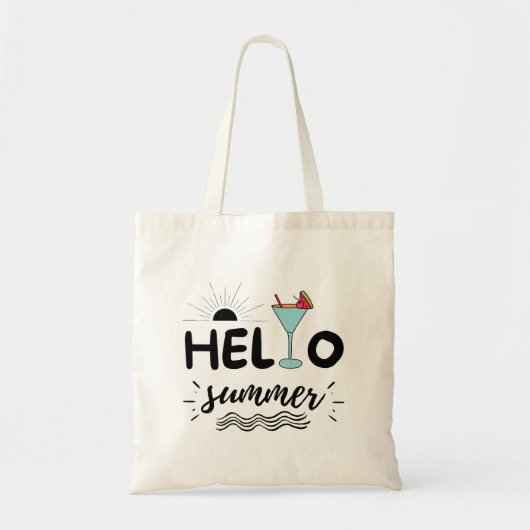 Kute Hallo Summer Beach Tote Bag (Voorkant)