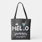 Kute Hallo Summer Beach Tote Bag (Achterkant)