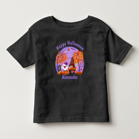 Kute halloween gnome en ghost met tekst kinder shirts (Voorkant)