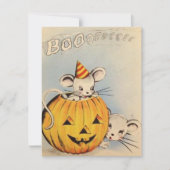 Kute  halloween muis in pompoen (Voorkant)