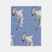 Kute hammerhead shark oceanische stranddeken fleece deken (Voorkant)