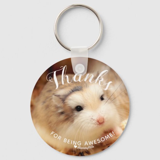 Kute hamster-Bedankt voor Geweldige zijn Sleutelhanger (Voorkant)