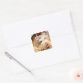 Kute hamster-Bedankt voor Geweldige zijn Vierkante Sticker (Envelop)