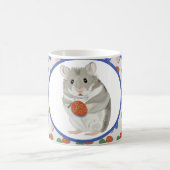 Kute hamster die een paaseieren houdt koffiemok (Center)