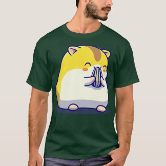 Kute hamster Eating Sunflower Seed Cartoon1 T-shirt