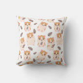 Kute Hamster Face en Seeds Pattern Kind Beach Towe Kussen (Voorkant)