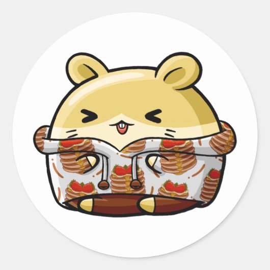Kute hamster in Hoodie Sticker (Voorkant)