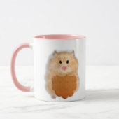 Kute hamster met cadeau voor koekjesillustratie mok (Links)