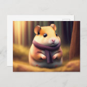 Kute Hamster met een sjaal Briefkaart (Voorkant / Achterkant)