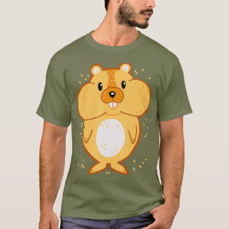 Kute Hamster met Full Hoarders Cheeks T-shirt