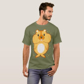 Kute Hamster met Full Hoarders Cheeks T-shirt (Voorkant volledig)
