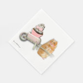 Kute hamster met muffin papieren servet. servetten (Hoek)