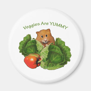 Kute hamster: Veggies are Yummy: Gezondheid, voedi Magneet