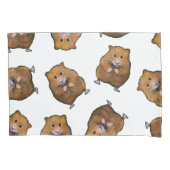 Kute hamsters, Random Pattern, Handtekening, Pet Kussensloop (Voorkant)