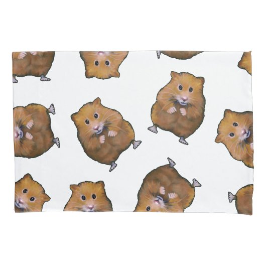 Kute hamsters, Random Pattern, Handtekening, Pet Kussensloop (Voorkant)