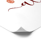 Kute hand-getrokken leeuw gepersonaliseerd kind poster (Hoek)