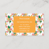 Kute handbedekking groen oliefroze ontwerp visitekaartje (Achterkant)