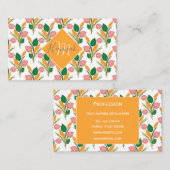 Kute handbedekking groen oliefroze ontwerp visitekaartje (Voorkant / Achterkant)