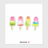 Kute handbeschilderde popsikel pop sticker (Vel)