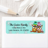 Kute handbeschilderde waterverf heeft blauwgroen s etiket (Insitu)