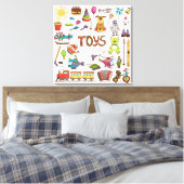 Kute handgemaakte Kinder Cartoon Canvas Afdruk (Insitu (Slaapkamer))