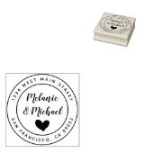 Kute handgeschreven namen en retouradres rubberstempel (Gestempeld)