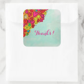 Kute handgetekende Bedankt voor tandwielharten en  Vierkante Sticker (Tas)