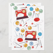 Kute handgetekende naaipatroon (Voorkant / Achterkant)