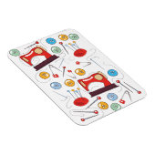 Kute handgetekende naaipatroon magneet (Rechterzijde)