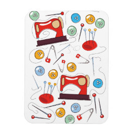 Kute handgetekende naaipatroon magneet