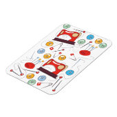 Kute handgetekende naaipatroon magneet (Linkerzijde)