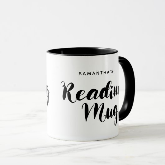 Kute handomdraai met handmatige schrijfboekomslage mok (Voorkant rechts)