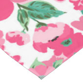 Kute handschilderroze bloemen elegant wit ontwerp tafelkleed (Gekanteld)