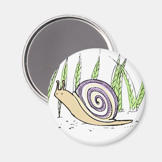 Kute handtekening slakkenteken magneet (Voorkant / Achterkant)