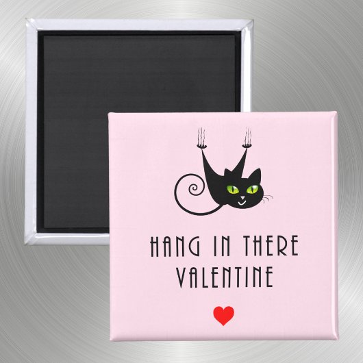 Kute Hang in daar Valentijn Hanging Black Cat Magneet