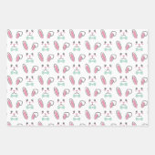 Kute hansome paashaas krijgt geluk bij pasta inpakpapier vel (Voorkant)