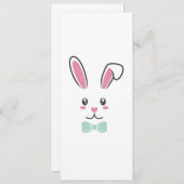 Kute hansome paashaas krijgt geluk bij pasta save the date (Voorkant / Achterkant)